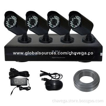 H.264 FHD 720P 1.0MP 4CH Wi-Fi, 3G, Onvif, NVR & IP Camera Kit